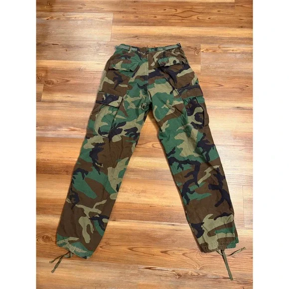 US Military Woodland Camo Cargo Pants Small Regular Ripstop BDU Trousers Mens - Picture 6 of 6